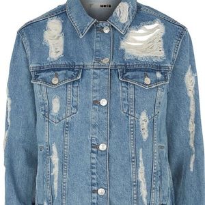 distressed denim jacket